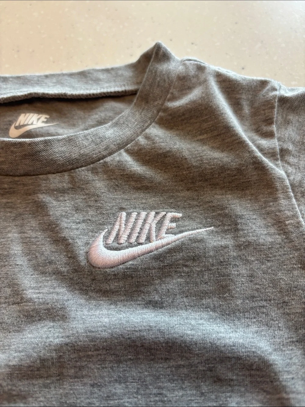 Nike Kids Short Sleeve Tee, Onsie & Shorts - White, Gray & Navy